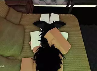 Cute Little Moth Girl Experiencing Rough Play in Roblox