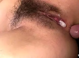 wow, hard double creampie in mmf 3some for cute japanese teen 😍