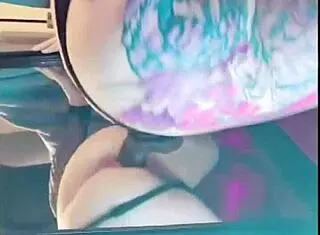 Riding my huge dildo feels so good