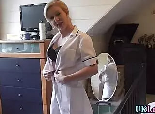 British Nurse Blows Cock in 3some!