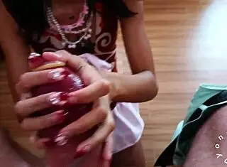 Tiny Asian Sucks Monster Cock In Lingerie, Covered In Cum