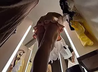 Hidden Camera Captures Hot Girl Trying On Clothes in Dressing Room