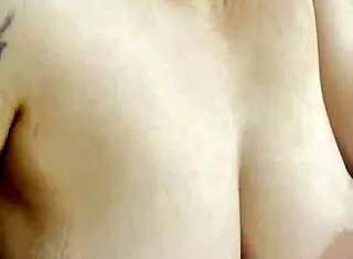 Blonde Babe Shows Off Natural Boobs and Nipples