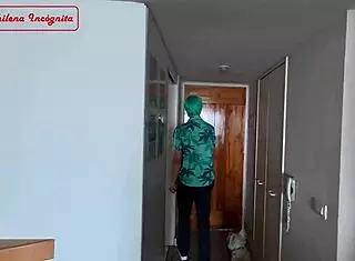 Bribery with fake police leads to bisexual cosplay roleplay, creampie in cowgirl, cum in mouth.