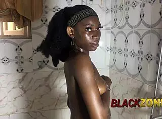 hot stepmom plays with stepson in bathroom during casting interview