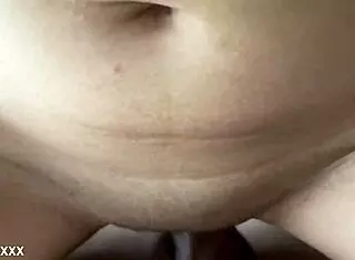 his stiff cock pressed all morning so he finally takes the brunette girl from behind, cumming on her ass in pov.