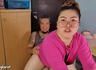 Threesome daddy migz andrea masq and clit play