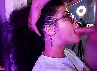 Thick latina says fuck my throat against the wall