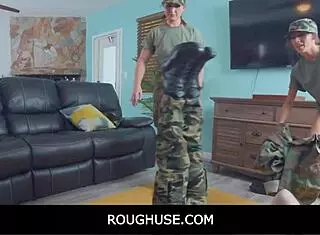 Free use in military camp! Rough fisting action!