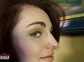 Skinny Ginger Ravyn Intensely Rubs Her Shaved Pussy With Magic Wand In POV