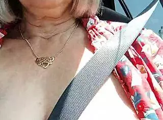 Housewife Feels Thrilled Riding with Tits Exposed