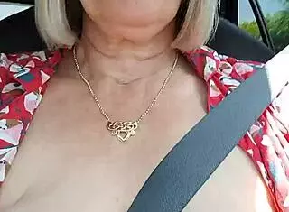 Housewife Feels Thrilled Riding with Tits Exposed