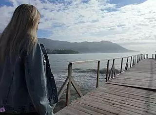 Romantic Public Walk With Vibrator In Petite Pussy