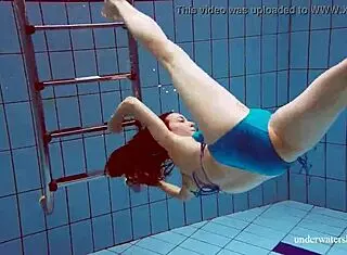 martina's tight pussy in blue bikini underwater