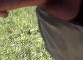 Pervert jerks off to naked blonde on wild beach