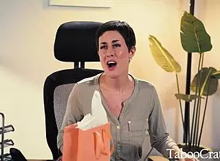 Innocent teen intern gets fucked by milf boss's husband at work