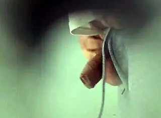 Cruising encounter with a chubby bear in public toilets for bisexual monster cock action