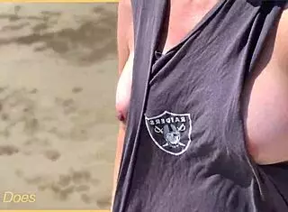 wife walks around public beach fully nude, what happens next?