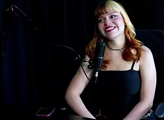 Gostosa Performs Sensual Striptease, Shows Beautiful Tits, Talks About Not Having Sex, Chats with Presenter - Middy Watch on Sheer Red