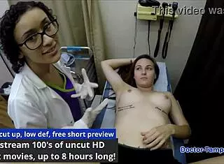 student intern donna leigh spreads in dr tampa's clinical exam