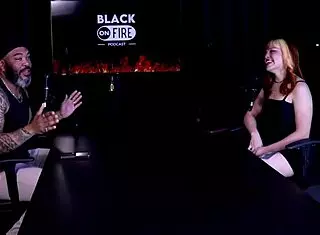 Gostosa Performs Sensual Striptease, Shows Beautiful Tits, Talks About Not Having Sex, Chats with Presenter - Middy Watch on Sheer Red