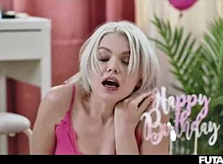 Birthday Girl Wishes to Grow Futa Cock and Fucks Her Best Friend - Shemale Cum on Pussy Trailer