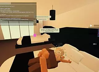 Petite Girl Deepthroats Monster Cock In Rough Roblox-Inspired Scene