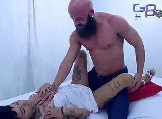 my bald stepuncle got horny when i saw him in a dress and fucked me until he filled my pussy with milk 😏