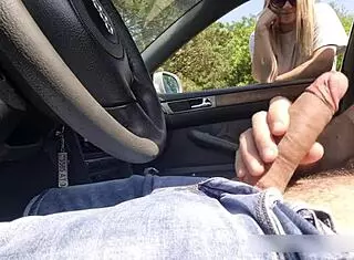 Pulled out my dick by the beach, girl freaked out