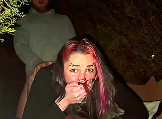 Homemade vlog featuring outdoor intimate moments with creampie