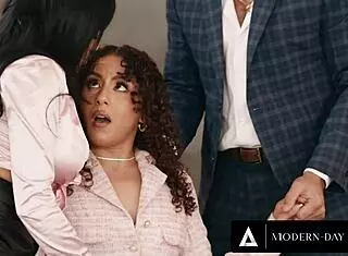 Ember Snow lures therapist for 3-way with husband