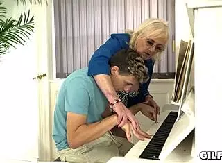 this 70-year-old granny claire demands a creampie from young stud