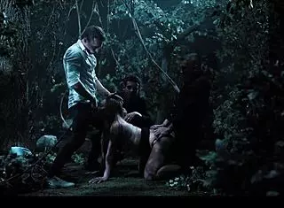 asian slut gangbang - japanese girl with big tits gets used like a fuckdoll in the woods