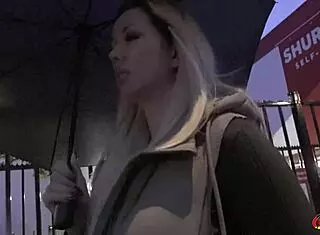 German scout - perfect round ass german girl marie cherie pick up for first casting fuck in berlin