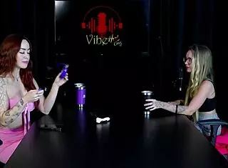 hot women strip show tits tight pussy then suck each other