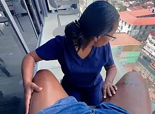 What are you doing, stepmom? Bent over for passionate massage