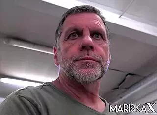 Petite 18+ Brunette Blindfolded Double Dicked