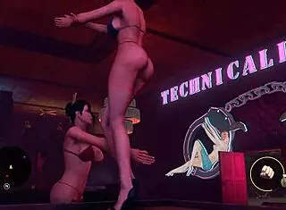 saints row strip club with big tits strippers riding and lap dancing 😍
