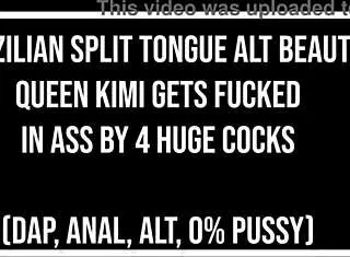 Brazilian Beauty Queen Kimi Performs With Multiple Partners