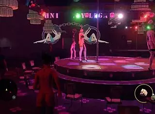saints row strip club with big tits strippers riding and lap dancing 😍