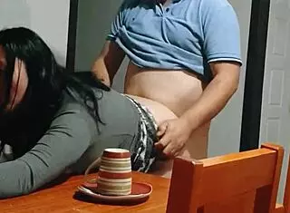 Passionate Fucking With Stepmother During Breakfast Roleplay