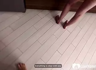 After skipping breakfast, she faces rough kitchen sex consequences with spanking and quickie punishment.