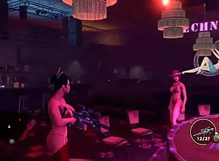 saints row strip club with big tits strippers riding and lap dancing 😍