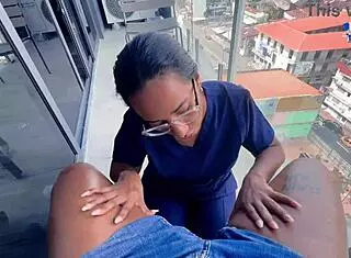 What are you doing, stepmom? Bent over for passionate massage