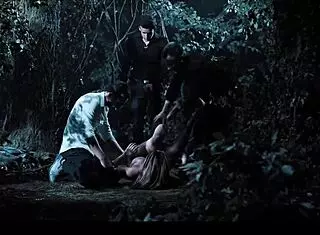 asian slut gangbang - japanese girl with big tits gets used like a fuckdoll in the woods