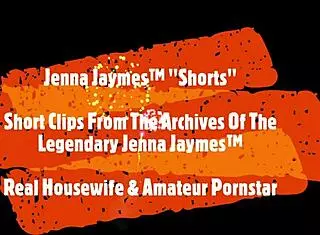 Curvy blonde milf Jenna Jaymes gives blowjob to monster cock in short clip.