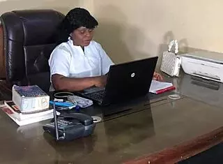 Sexy nurse helps with my falling dick