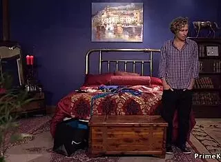 young dude says, 'i'm banging this tied milf rough'