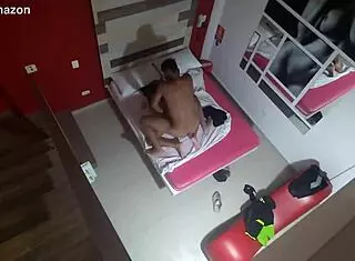 cuckold watches girlfriend get creampied by black guy on camera.