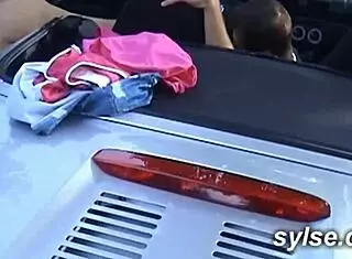 Shy young lesbian in amateur casting